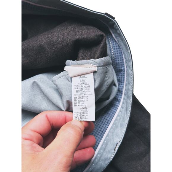 Peter Millar Virgin Wool 5-Pocket Pants Size 38x31 Charcoal Business Causal Work - Picture 5 of 7